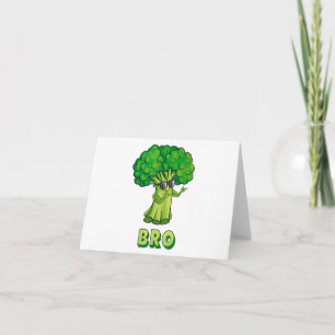 Tarjeta Broccoli es mi Bro Fitness Veggie Power Vegan Bro
