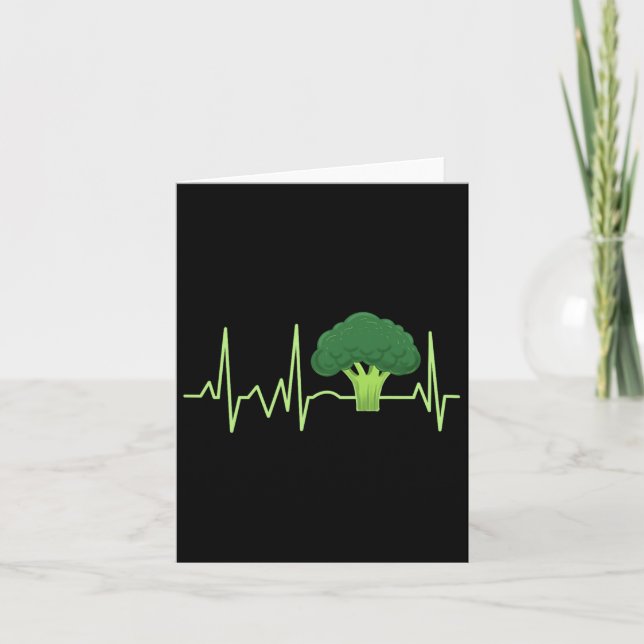 Tarjeta Broccoli Heartbeat Broccoli Lover Gift (Anverso)