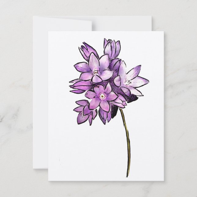 Tarjeta Brodiaea Flower (Anverso)