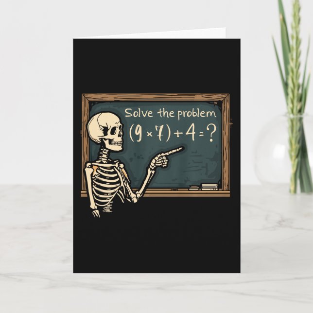 Tarjeta Broma 67 Meme Brainrot Chiste Halloween Esqueleto  (Anverso)