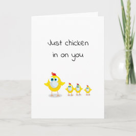 Tarjeta broma divertida para ver cómo estás gallina/pollos