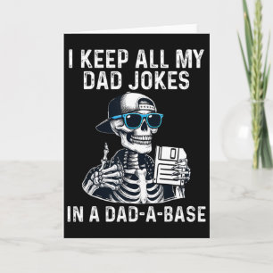 Tarjeta Bromas de Papá Esqueleto Retro Papá-se Halloween D