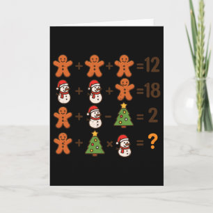 Tarjeta Bromas Matemáticas 67 Orden Operación Navidad Mate