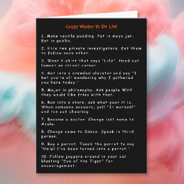 Tarjeta Bromas raras locas divertidas del Año Nuevo para