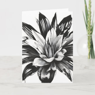 Tarjeta Bromelia - Flores de acuarela