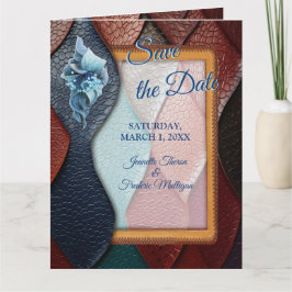 Tarjeta Bronce abstracto de estilo barroco dorado-azul