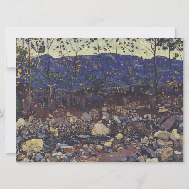 Tarjeta Brook forestal en Leissigen, Suiza (Paisaje) (Anverso)