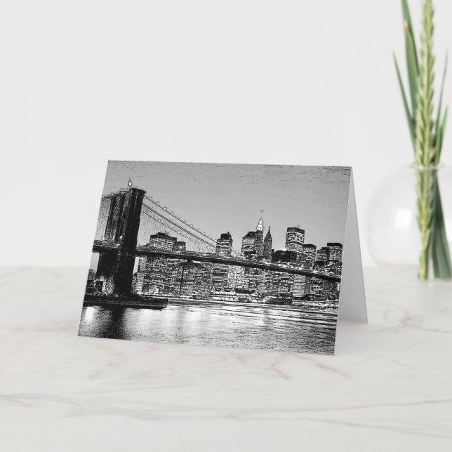 Tarjeta Brooklyn Bridge New York (Anverso)