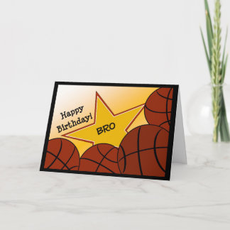 Tarjeta ¡Brother - baloncesto del feliz cumpleaños que ama