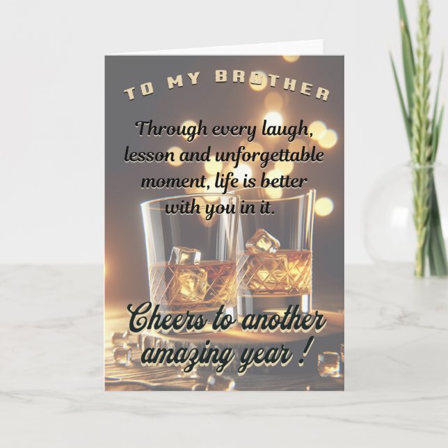 Tarjeta Brother Birday Card, 5 x 7 plegable (Anverso)