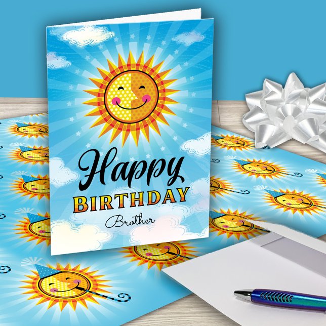 Tarjeta Brother Birthday Cute Sun (Subido por el creador)