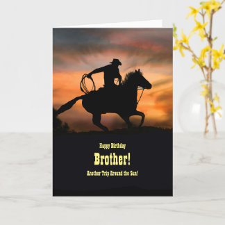 Tarjeta Brother Birthday Guay Country Western Horse Card
