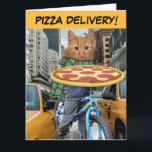 TARJETA BROTHER BIRTHDAY PIZZA CAT GREETING CARDS<br><div class="desc">TARJETAS DE CUMPLEAÑOS CAT DE PIZZA. HAPPY BROTHER BIRTHDAY</div>