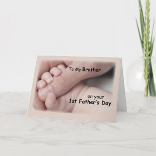 Tarjeta Brother en el primer día de padre, el sostenerse