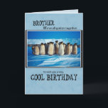 Tarjeta Brother Penguin from Group Birthday<br><div class="desc">Envía esta tarjeta graciosa a tu hermano,  de un grupo de personas.</div>
