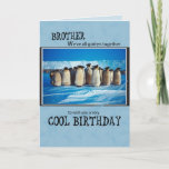 Tarjeta Brother Penguin from Group Birthday<br><div class="desc">Envía esta tarjeta graciosa a tu hermano,  de un grupo de personas.</div>