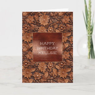 Tarjeta Brown Boho Floral