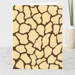 Tarjeta Brown Giraffe Pattern – Minimal Animal Print