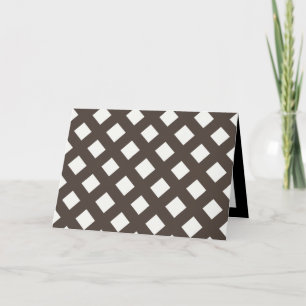 Tarjeta Brown y Cream Gingham