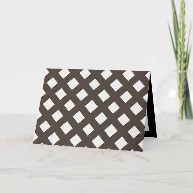 Tarjeta Brown y Cream Gingham (Anverso)