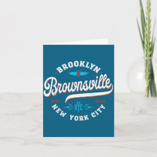 Tarjeta Brownsville Brooklyn Nueva York Gráficos Retro Vin