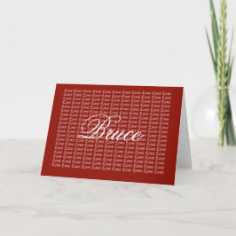 Tarjeta Bruce Red Endless Love Card