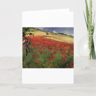 Tarjeta BRUCE, William amapolas rojas flores amapola poppy