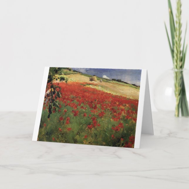 Tarjeta BRUCE, William Blair amapola las flores rojas de a (Anverso)
