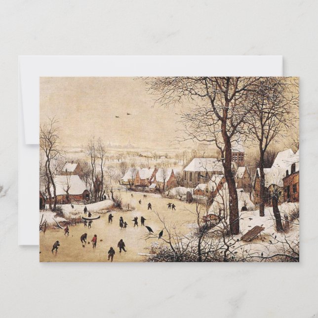 Tarjeta Bruegel el mayor - Paisaje invernal (Anverso)