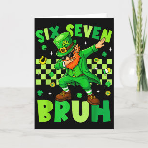 Tarjeta Bruh 67 Día de San Patricio Duende Seis Siete 6 7