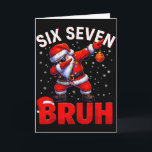 Tarjeta Bruh 67 Santa haciendo Dabbing Meme Divertido Seis<br><div class="desc">Bruh 67 Disfraz de Santa haciendo Dabbing Meme Divertido Seis Siete Navidad</div>