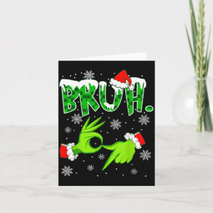 Tarjeta Bruh 67 Seis Siete 6 7 Meme Navidad Divertido Gen 