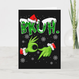 Tarjeta Bruh 67 Seis Siete 6 7 Meme Navidad Divertido Gen