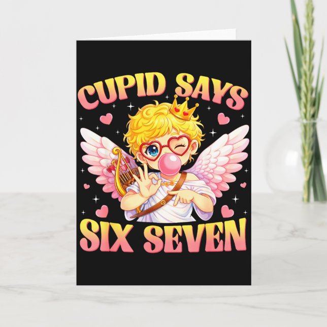 Tarjeta Bruh 67 Seis Siete 6 7 Meme San Valentín Divertido (Anverso)