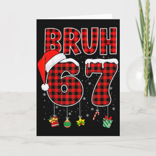 Tarjeta Bruh 67 Seis Siete Meme Divertida Navidad Cuadro R