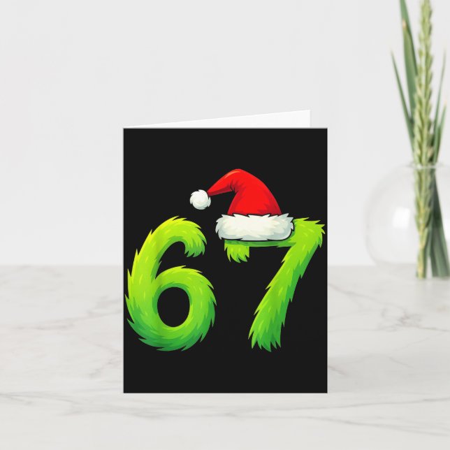 Tarjeta Bruh 67 Six Seven 6 7 Meme Christmas Funny  (Anverso)