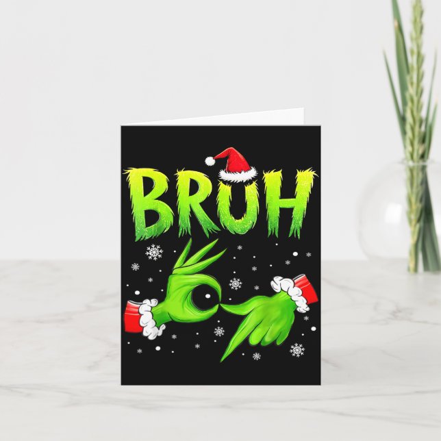 Tarjeta Bruh 67 Six Seven 6 7 Meme Christmas Funny Gen Alp (Anverso)