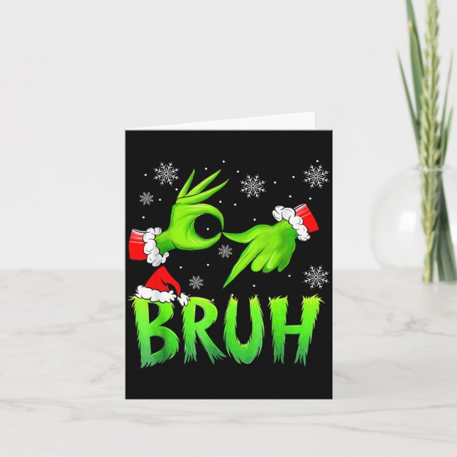 Tarjeta Bruh 67 Six Seven 6 7 Meme Christmas Funny Gen Alp (Anverso)