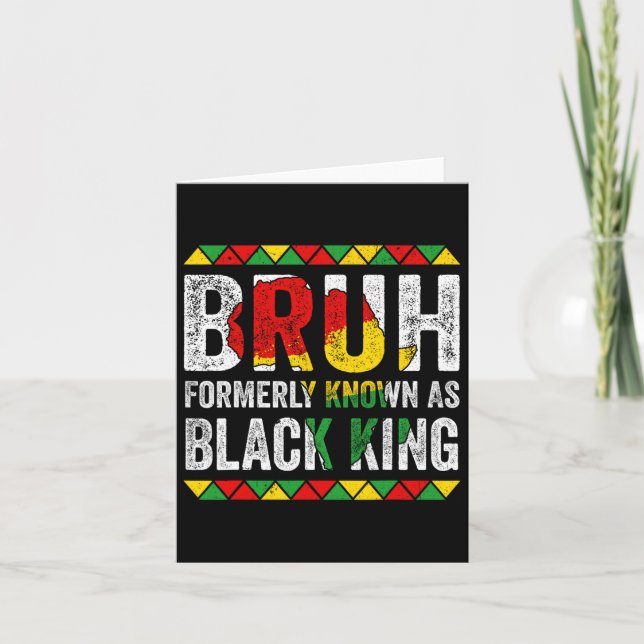 Tarjeta Bruh Antiguo Conocido Como Rey Negro Juneteenth Ne (Anverso)