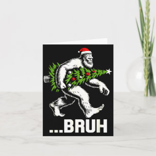 Tarjeta Bruh Bigfoot Navidad Divertida Navidad Árbol De Na