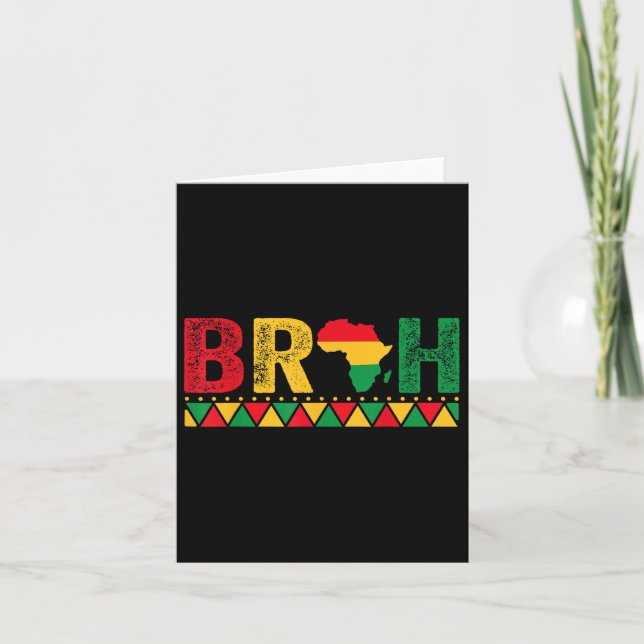 Tarjeta Bruh Boys Kids African American Funny Black Histor (Anverso)