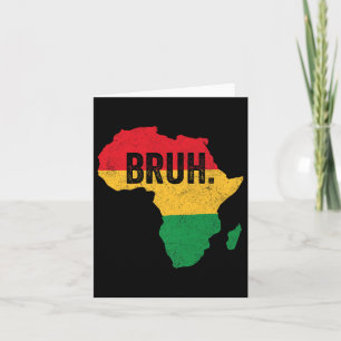 Tarjeta Bruh Boys Kids African American Funny Black Histor