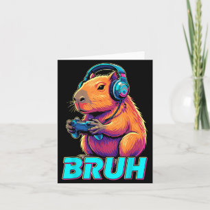 Tarjeta Bruh Capybara Juegos Divertidos De Video Capybaras