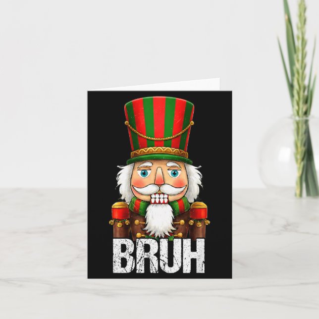Tarjeta Bruh Christmas Nutcracker Santa Claus Holiday Xmas (Anverso)