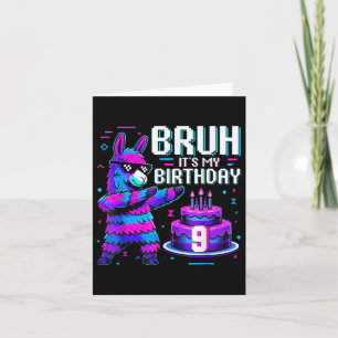 Tarjeta Bruh Dabbing is My 9day Llama Pinata Boy