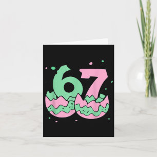 Tarjeta Bruh día de Pascua seis siete 6 7 niños niñas chic