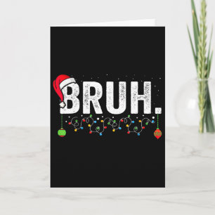 Tarjeta Bruh divertido Feliz Navidad Pijama Familia Hombre