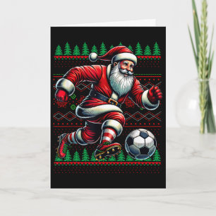 Tarjeta Bruh divertido fútbol Santa 67 Meme Navidad Xmas P