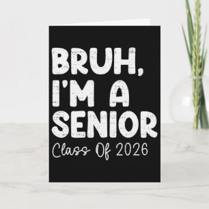 Tarjeta Bruh Divertido Senior Graduado 2026 Cl De 2026 Gra
