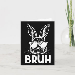 Tarjeta Bruh Easter Day Funny Rabbit Bunny Face Gles Easte